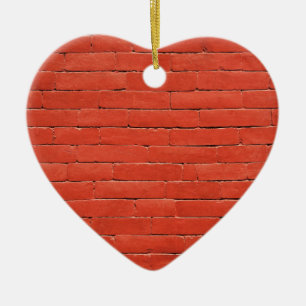 Adorno De Cerámica Muro Naranja rojo