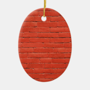 Adorno De Cerámica Muro Naranja rojo