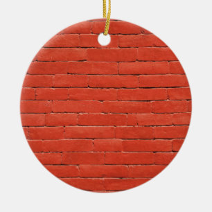 Adorno De Cerámica Muro Naranja rojo