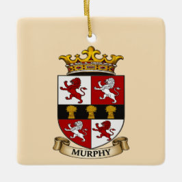 Adorno De Cerámica Murphy Family Coat of Arms Ornament