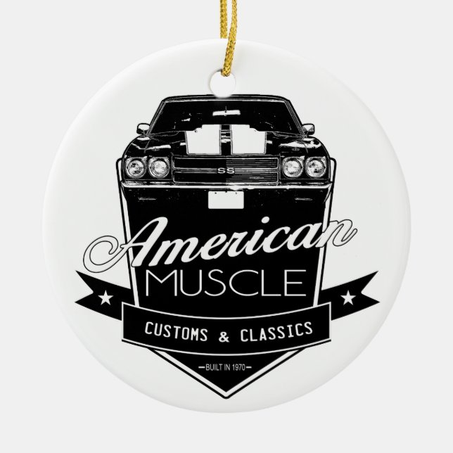 Adorno De Cerámica Músculo americano Chevelle (Frente)