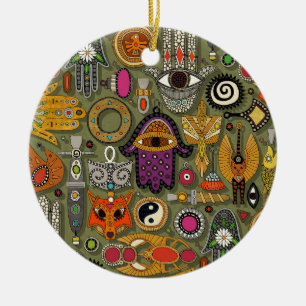 Adorno De Cerámica musgo de talismanes