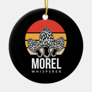 Adorno De Cerámica Mushroom Hunter Morel Whisperer