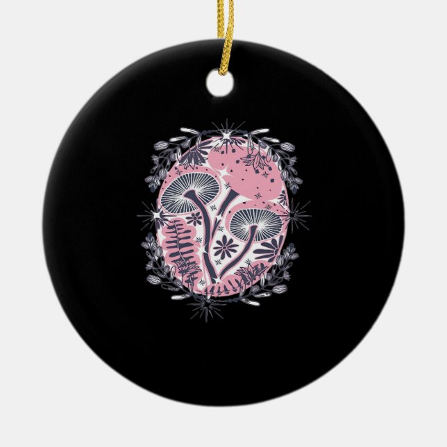 Adorno De Cerámica Mushroom Whimsigoth Art Design Classic (Frente)