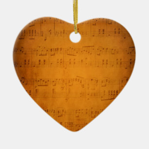 Adorno De Cerámica Música antigua de hoja vintage