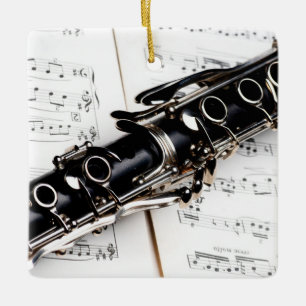 Adorno De Cerámica Música Clarinet