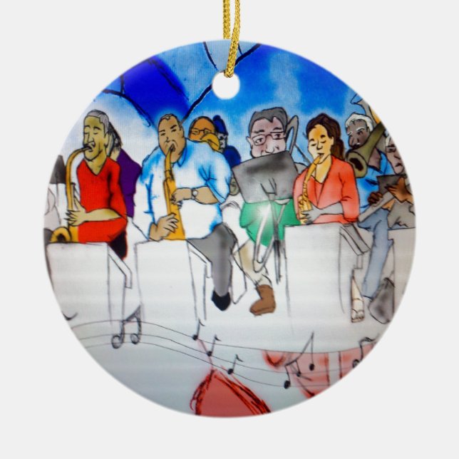 Adorno De Cerámica Música de big band (Frente)