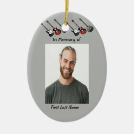 Adorno De Cerámica Música de guitarra conmemorativa Keepsake