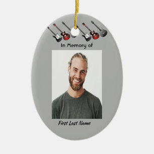 Adorno De Cerámica Música de guitarra conmemorativa Keepsake