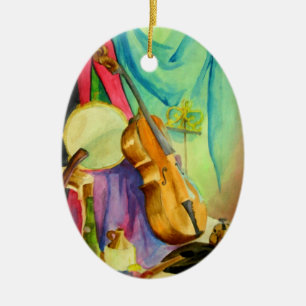 Adorno De Cerámica Música de la acuarela