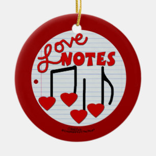 Adorno De Cerámica Música de Love Note