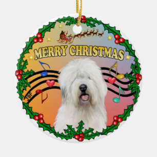 Adorno De Cerámica Música de Navidad 1 - Bobtail