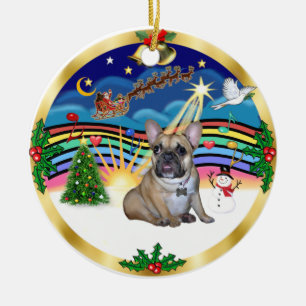 Adorno De Cerámica Música de Navidad 3 - Bulldog francés #16