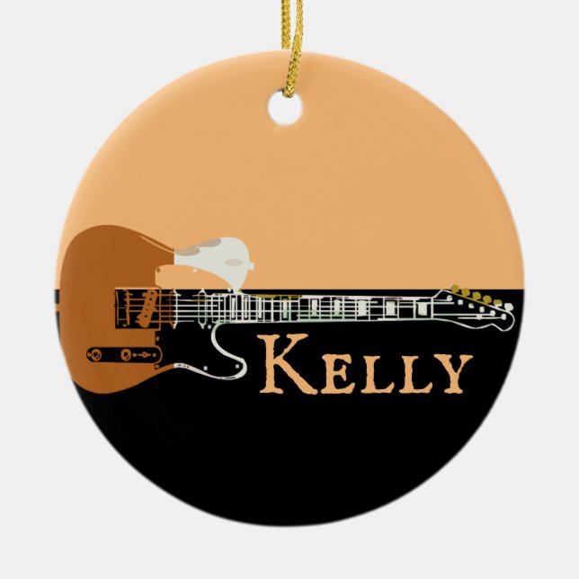 Adorno De Cerámica Música personalizada guitarra de bajo eléctrico (Frente)