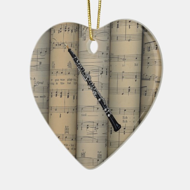 Adorno De Cerámica Musical rodado ~ del ~ del fondo de la partitura (Izquierda)