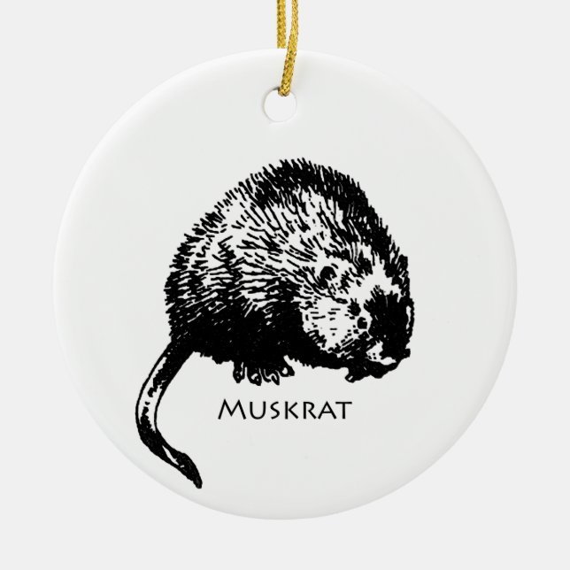 Adorno De Cerámica Muskrat (ilustracion) (Frente)