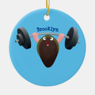 Adorno De Cerámica Mussel gracioso trabajando en ilustracion personal