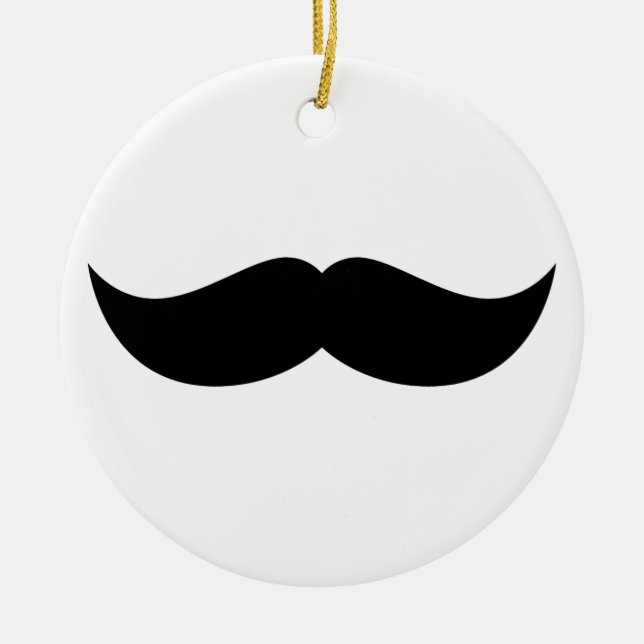 Adorno De Cerámica Mustache Ornament (Frente)