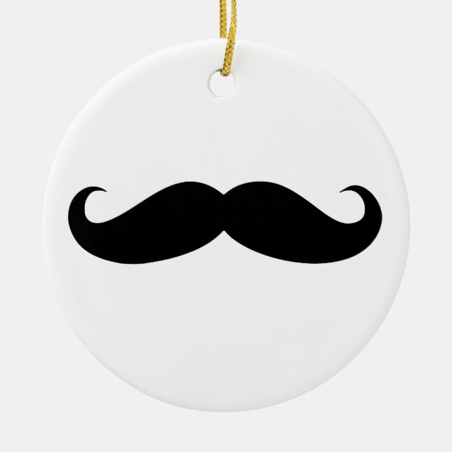 Adorno De Cerámica Mustache Ornament (Frente)