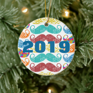 Adorno De Cerámica Mustache Sr Hipster Lil Man Baby