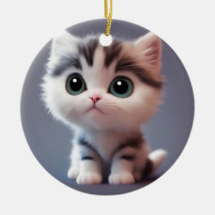 Adorno De Cerámica Muy lindo gatito