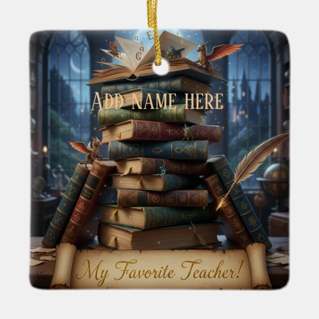 Adorno De Cerámica My Favorite Teacher - Personalized Keepsake  Ceram (Anverso)