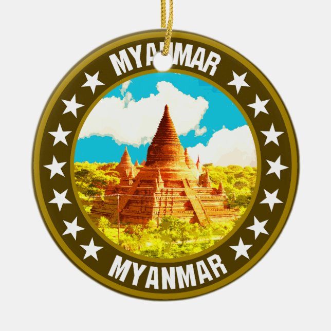 Adorno De Cerámica Myanmar (Frente)
