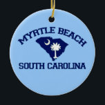 Adorno De Cerámica Myrtle Beach.<br><div class="desc">Myrtle Beach Carolina del Sur.</div>