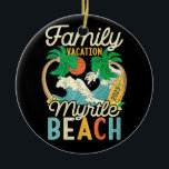 Adorno De Cerámica Myrtle Beach Family Vacation 2023 Coincidencia Ret<br><div class="desc">Myrtle Beach Family Vacation 2023 Matching Retro Cousin</div>