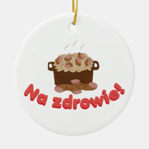 Adorno De Cerámica Na Zdrowie Kielbasa