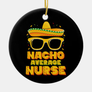 Adorno De Cerámica Nacho Enfermera Promedio Cinco De Mayo Familia