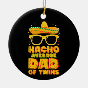 Adorno De Cerámica Nacho Promedio De Papá De Los Gemelos Mexicanos Ci
