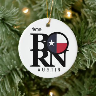 Adorno De Cerámica NACIDO Austin Texas
