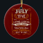 Adorno De Cerámica Nacido en julio de 1942 Vintage 80th Birthday 80 Y<br><div class="desc">Nacido En Julio De 1942 Vintage 80th Birthday, Regalo De 80 Años. Regalo perfecto para tu padre, mamá, papá, hombres, mujeres, amigos y familiares en el Día de Acción de Gracias, Día del Navidad, Día de la Madre, Día del Padre, 4 de julio de 1776 Día independiente, Día de los...</div>