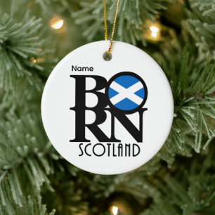 Adorno De Cerámica NACIDO Escocia Personalizable