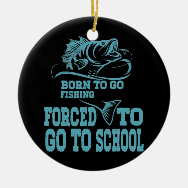 Adorno De Cerámica Nacido Gracioso Para Ir A Pescar Pescadores (Frente)