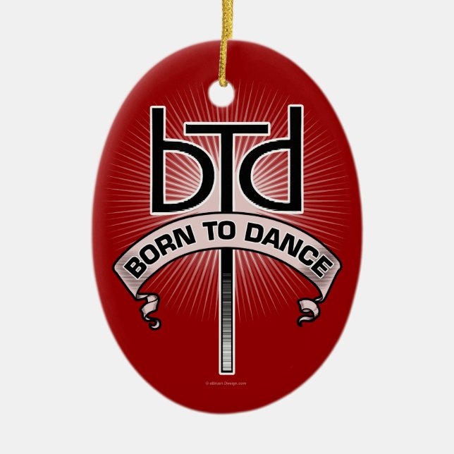 Adorno De Cerámica Nacido para bailar (básico) (Frente)