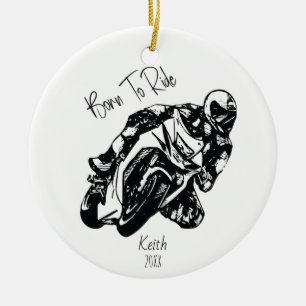 Adorno De Cerámica Nacido para llevar nombre personalizado