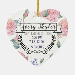 Adorno De Cerámica Nacimiento de bebé Estadísticas de nacimientos Nav