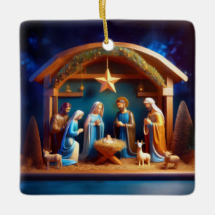 Adorno De Cerámica Nacimiento de Navidad