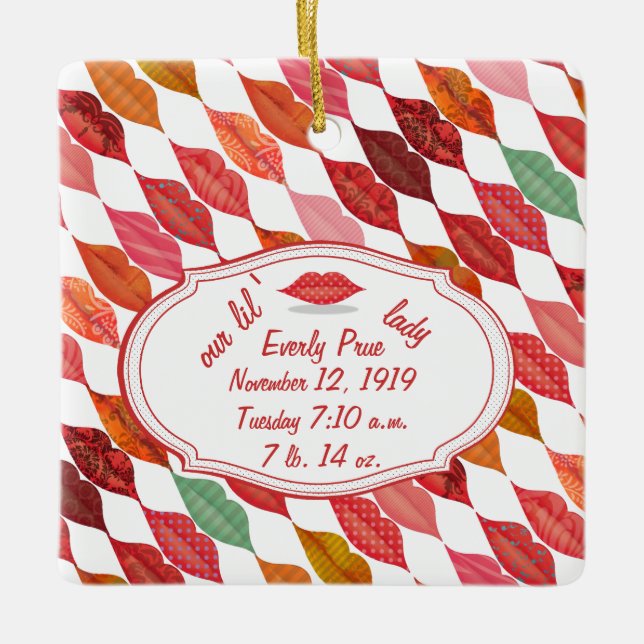 Adorno De Cerámica Nacimiento Estadísticas Hipster Bebé Retro Ladrón (Anverso)