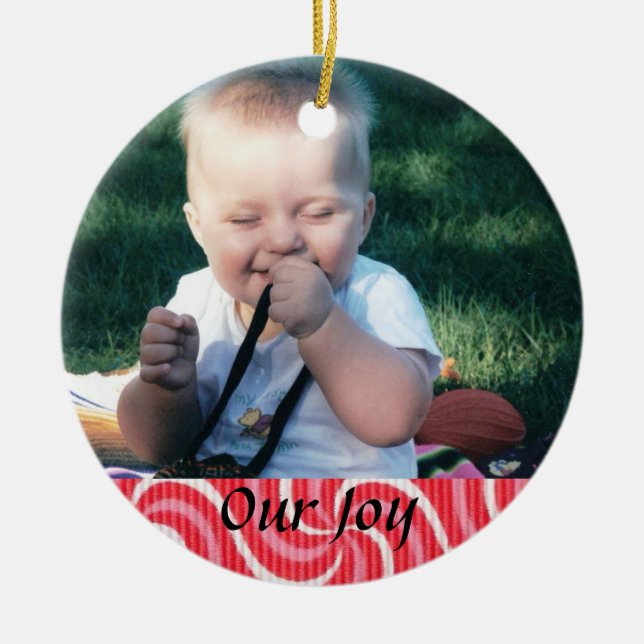 Adorno De Cerámica Nacimiento o recuerdo de la adopción (Frente)