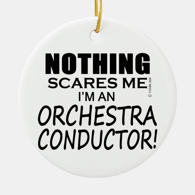 Adorno De Cerámica Nada me asusta al director de orquesta (Frente)