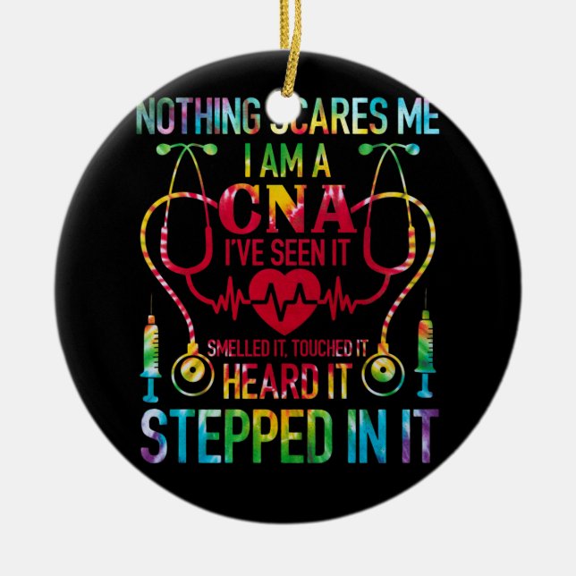 Adorno De Cerámica Nada me asusta, enfermera de la CNA............... (Frente)