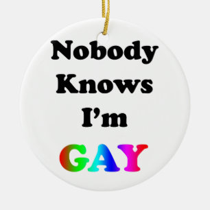 Adorno De Cerámica Nadie sabe que soy gay