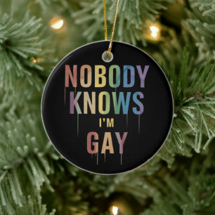 Adorno De Cerámica Nadie sabe que soy un orgullo gay gay gay