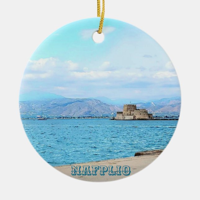Adorno De Cerámica Nafplio Greece Souvenir Ornament (Frente)