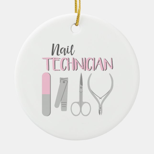 Adorno De Cerámica Nail Technician (Frente)