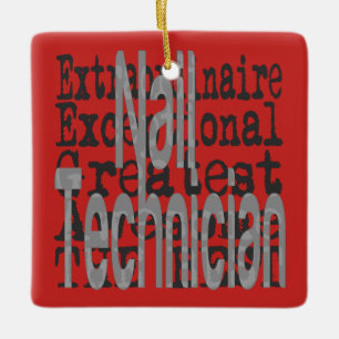 Adorno De Cerámica Nail Technician Extraordinaire