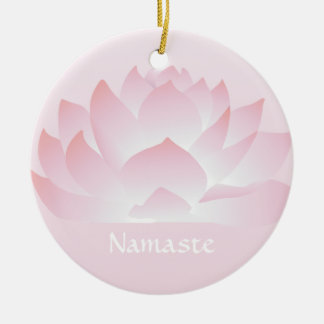 Adorno De Cerámica Namaste Lotus Flower Pink Ornament